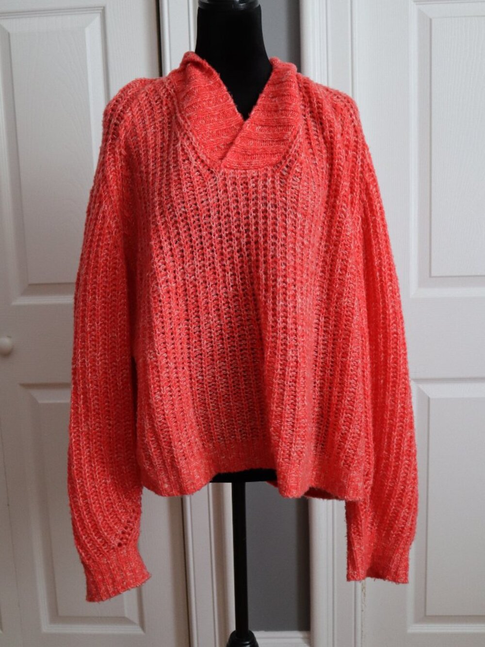 Anthropologie Honore Wool Blend Sweater Relaxed Loose Knit Pink Plus Size 3x